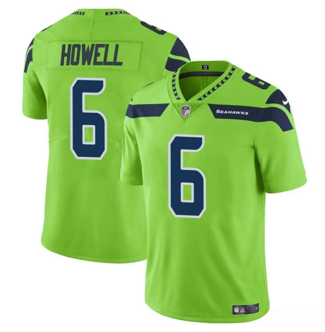 Men's Seattle Seahawks #6 Sam Howell Green Vapor Limited Football Stitched Jersey